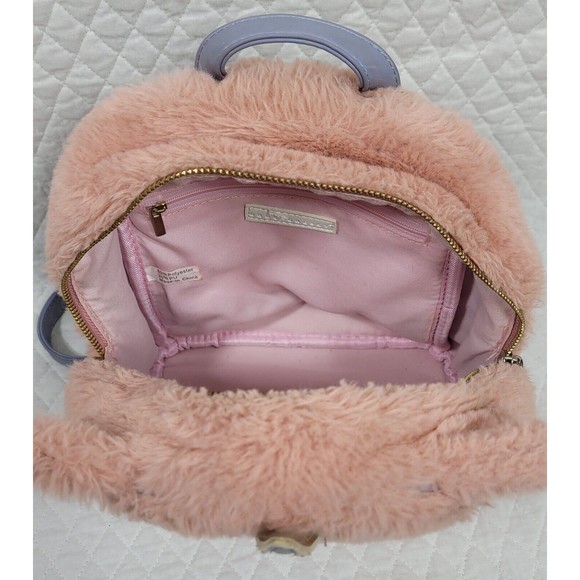 UnderOneSky Girls Soft Plush Mini Backpack Unicorn Adjustable Iridescent Straps - Picture 13 of 16